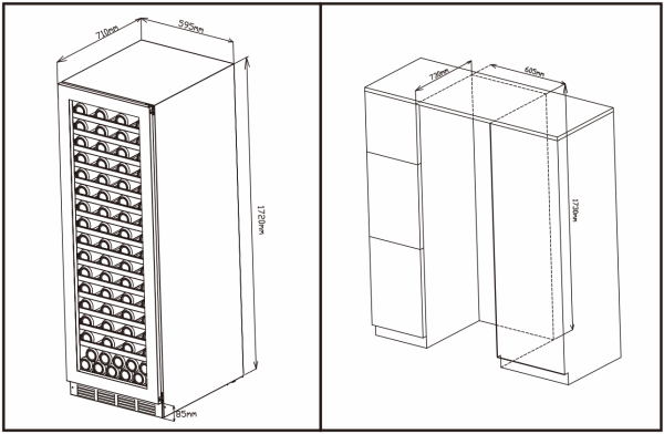 Винный шкаф MC Wine W180TB